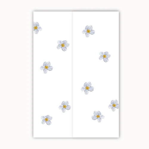 Calco omslag blauwe bloemetjes modern chique