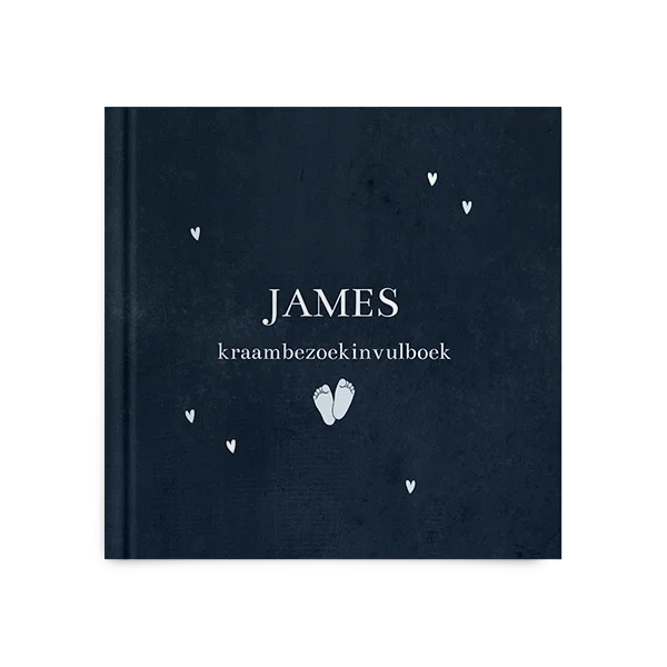 Kraambezoekboek voor zoon met voetjes