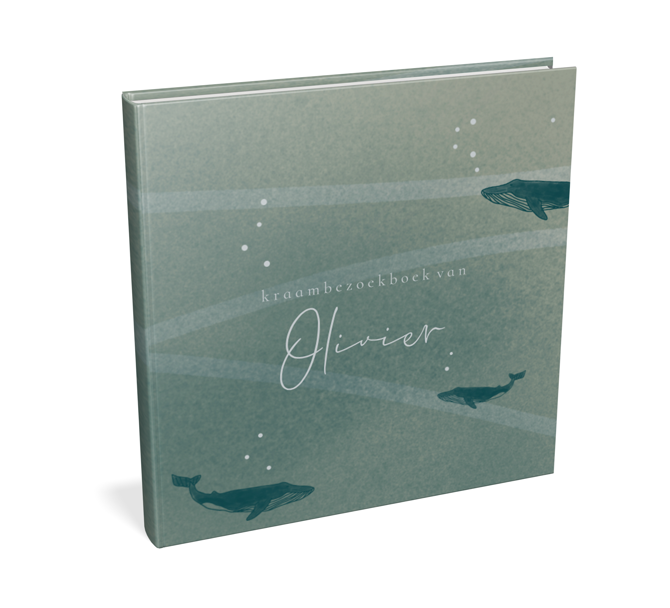 Kraambezoekboek met onderwaterwereld thema en walvissen