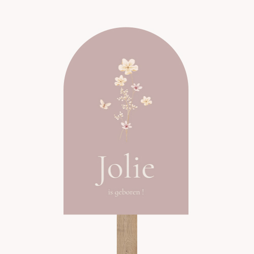 Mooi tuinbord met bloemen voor een meisje