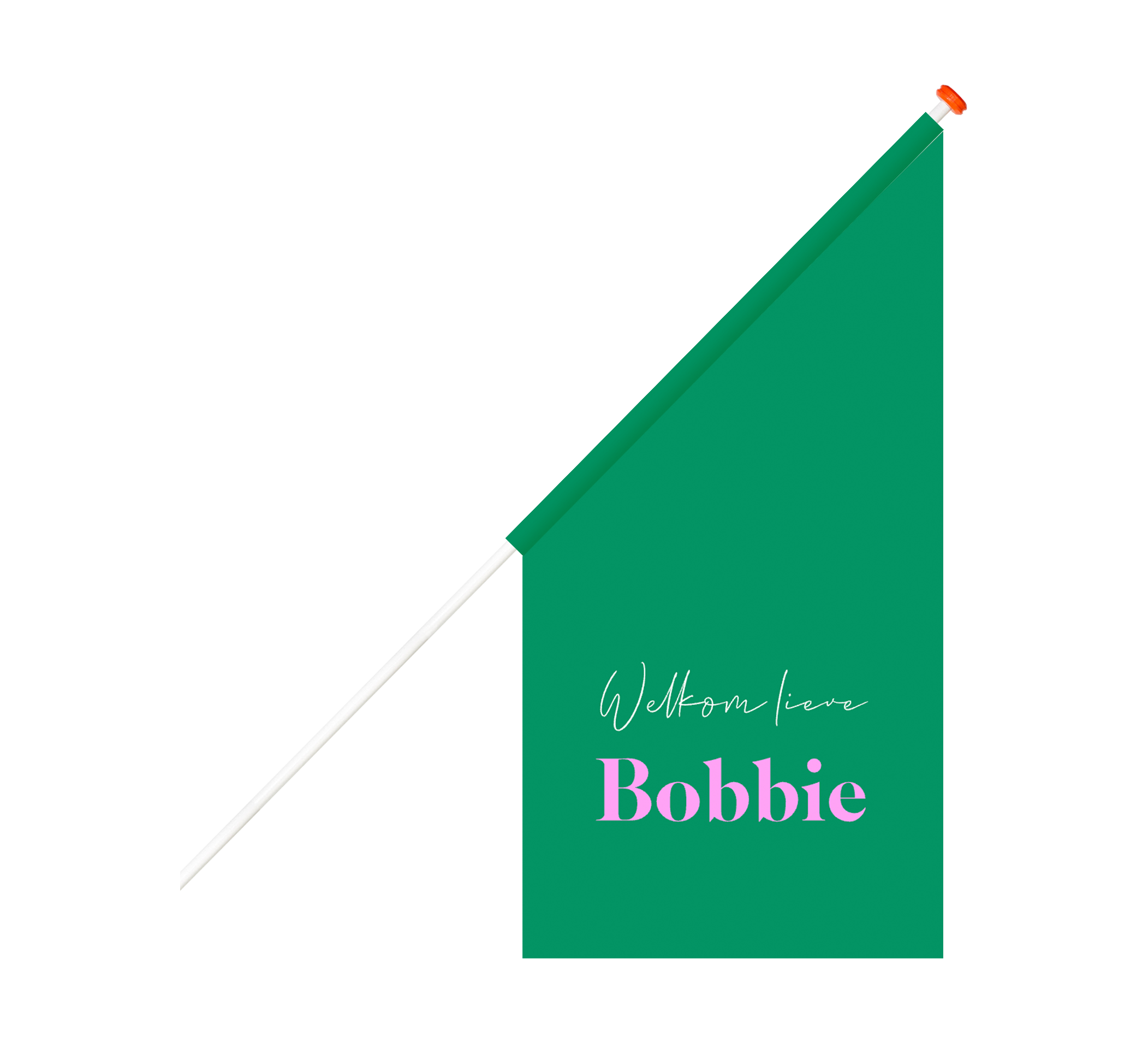 Geboortevlag groen colorblocking