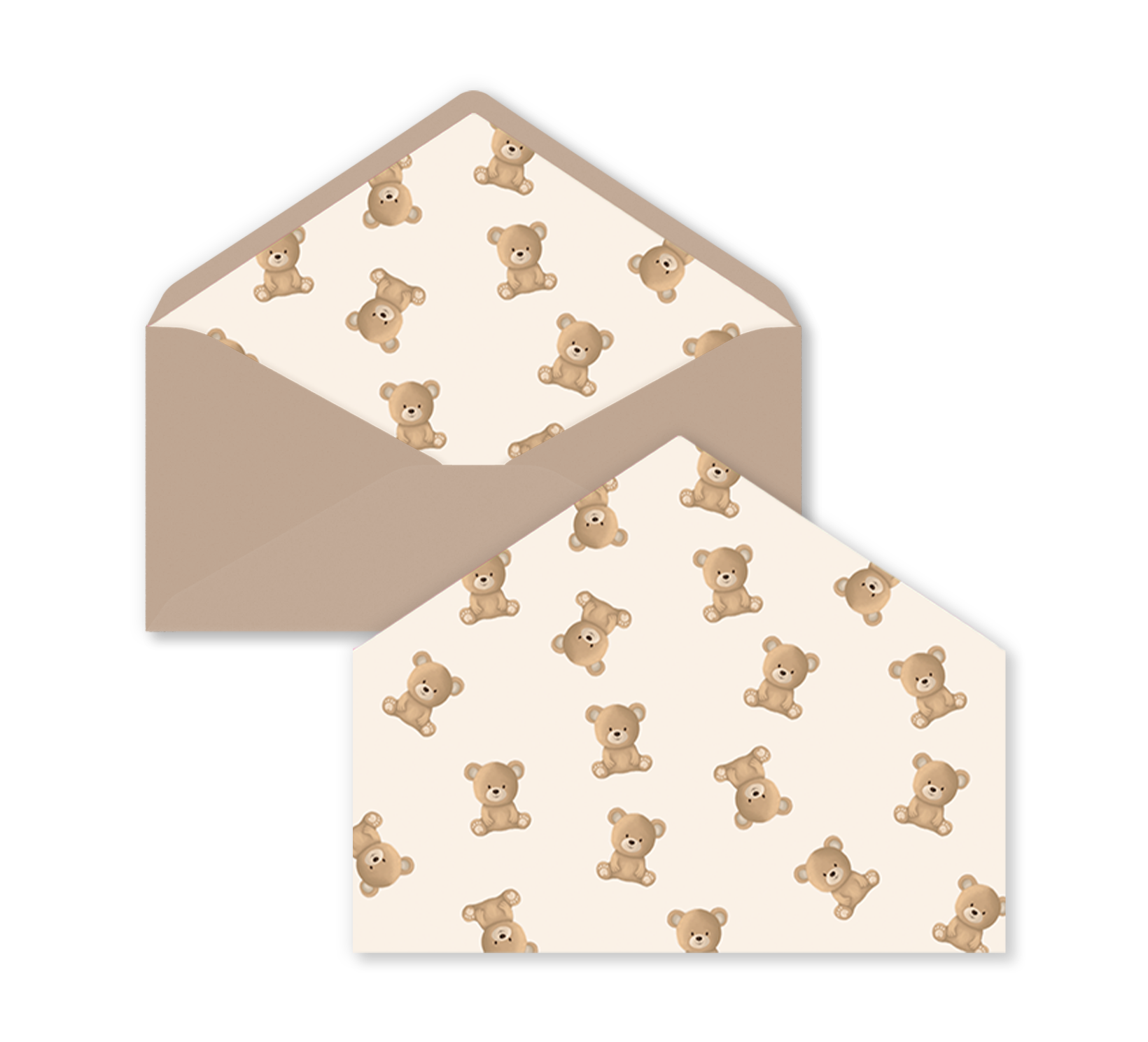 Envelop inlay met teddybeertjes voor 22 x 11 envelop