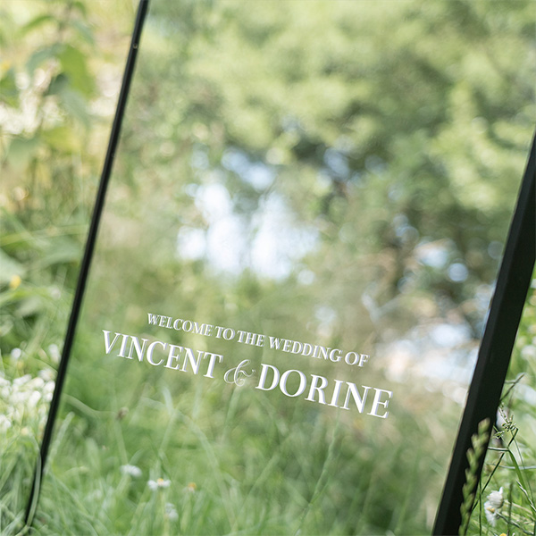 Klassieke sticker voor spiegel bruiloft