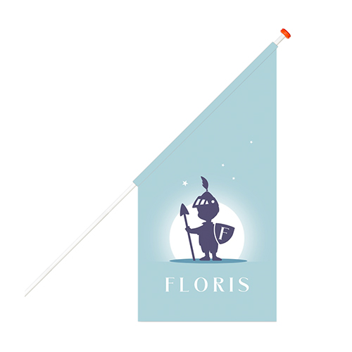 Geboortevlag silhouet ridder