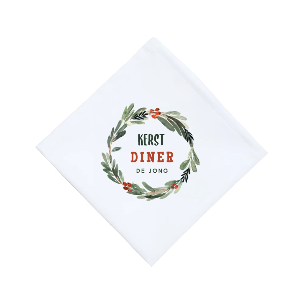 Gepersonaliseerde servetten kerst
