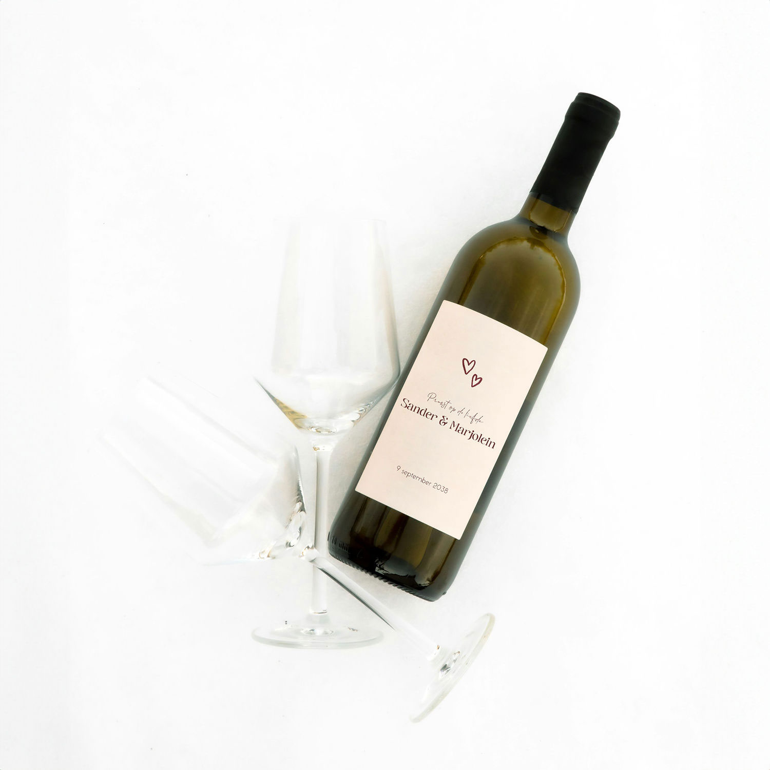 Wijnetiket Proost op de liefde - 80 x 110 cm