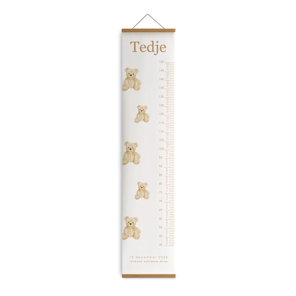 groeimeter met naam en beren