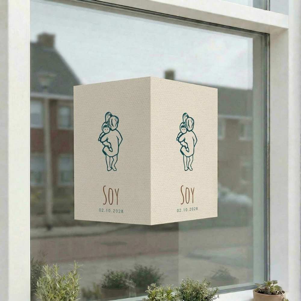 Geboortebord raam unisex zusje baby