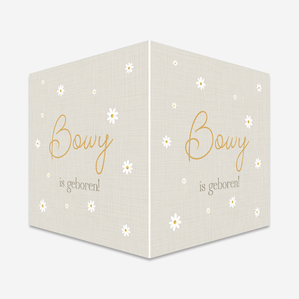 Raambord Vierkant Linnen Madeliefjes Bloemetjes