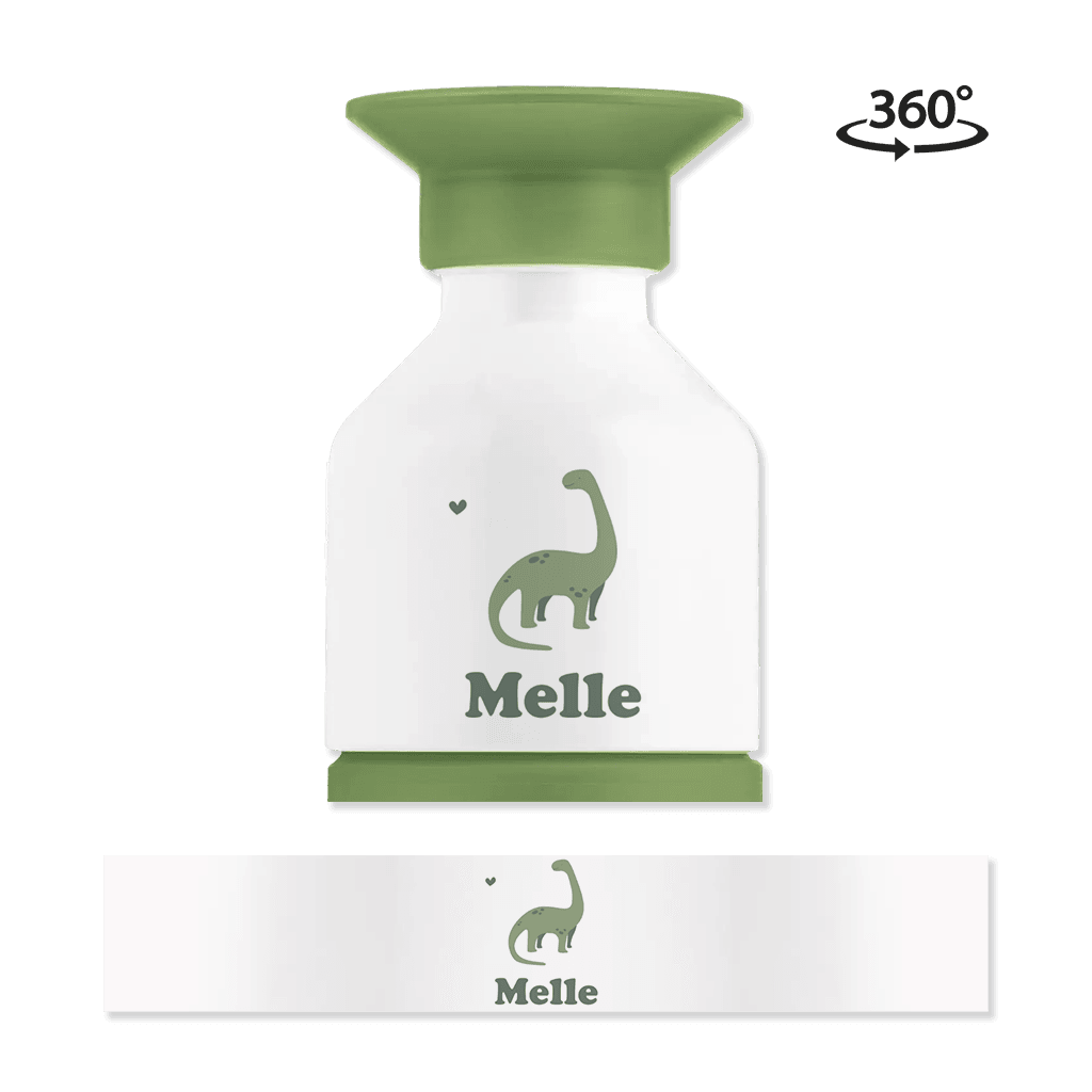 Dopper steel MINI met naam en dino