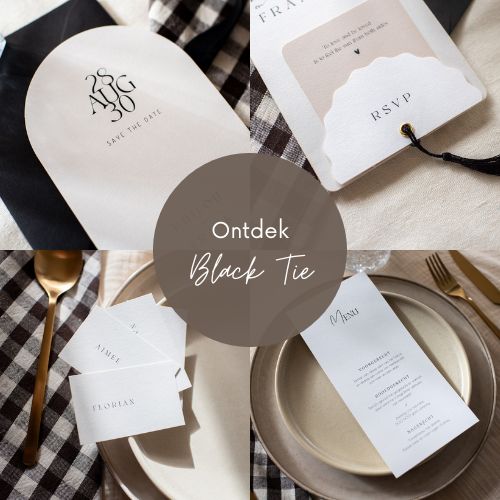 Trouwdrukwerk stijl Black Tie