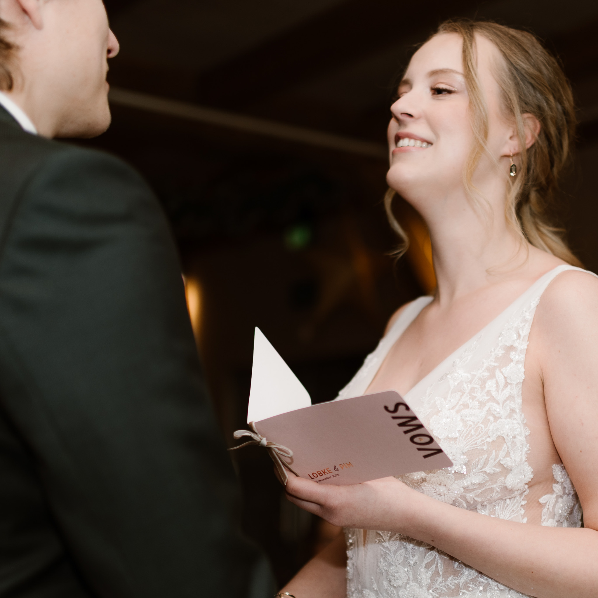Geloften boekje oudroze bordeaux rosefolie