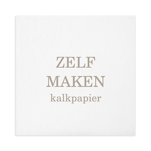 Kaart van kalkpapier zelf maken - vierkant