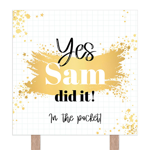 Tuinbord geslaagd sprankelend ontwerp met naam