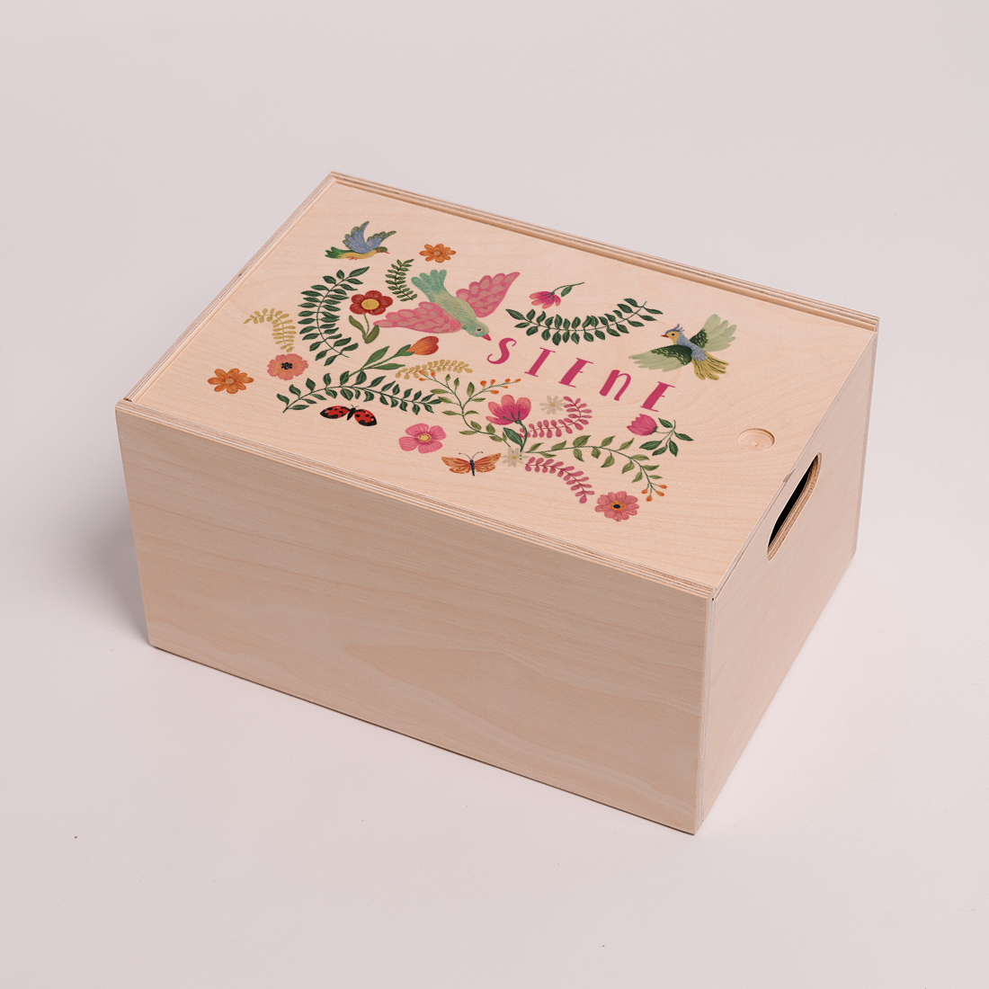 Memorybox folk bloemen en vogels
