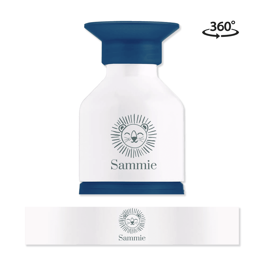 Dopper drinkfles met lijntekening van een leeuw en naam