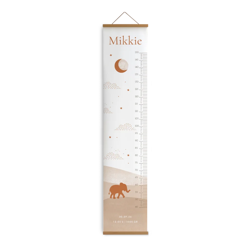 Groeimeter kinderkamer met olifantje