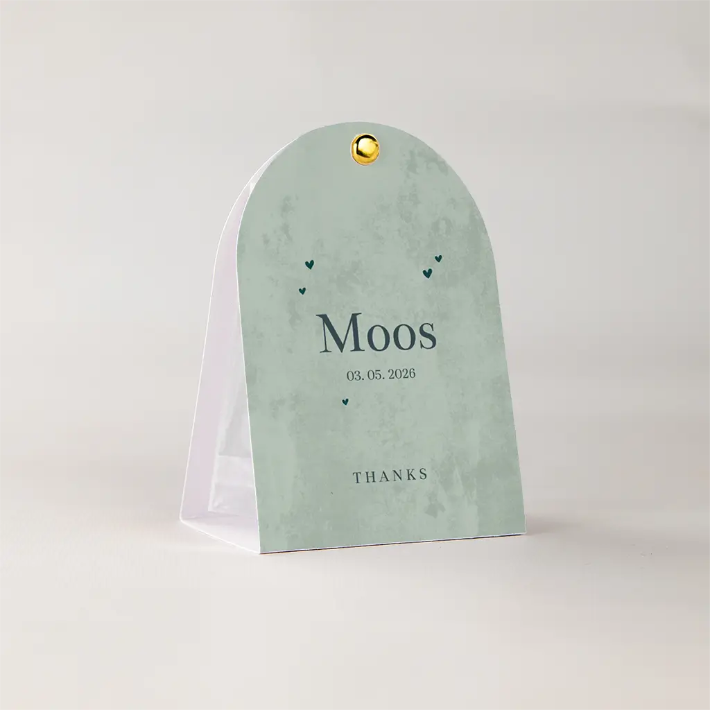 Stoer doopsuiker snoepzakje groene velvet-look met hartjes