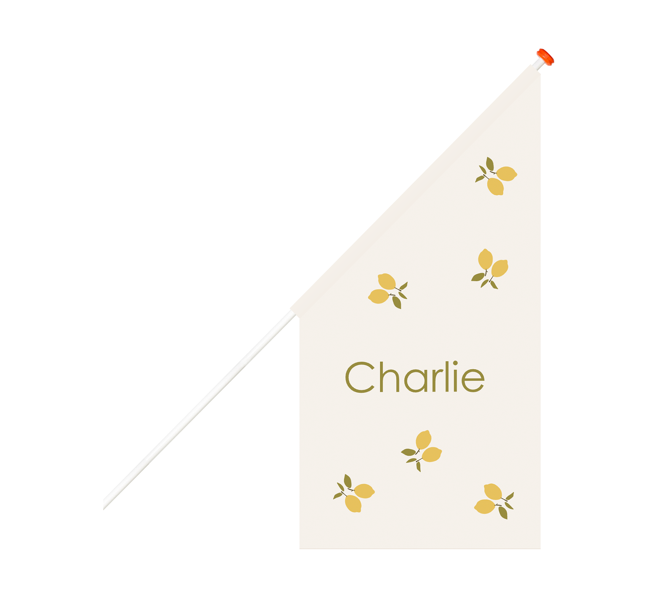 Neutrale geboortevlag met citroenen