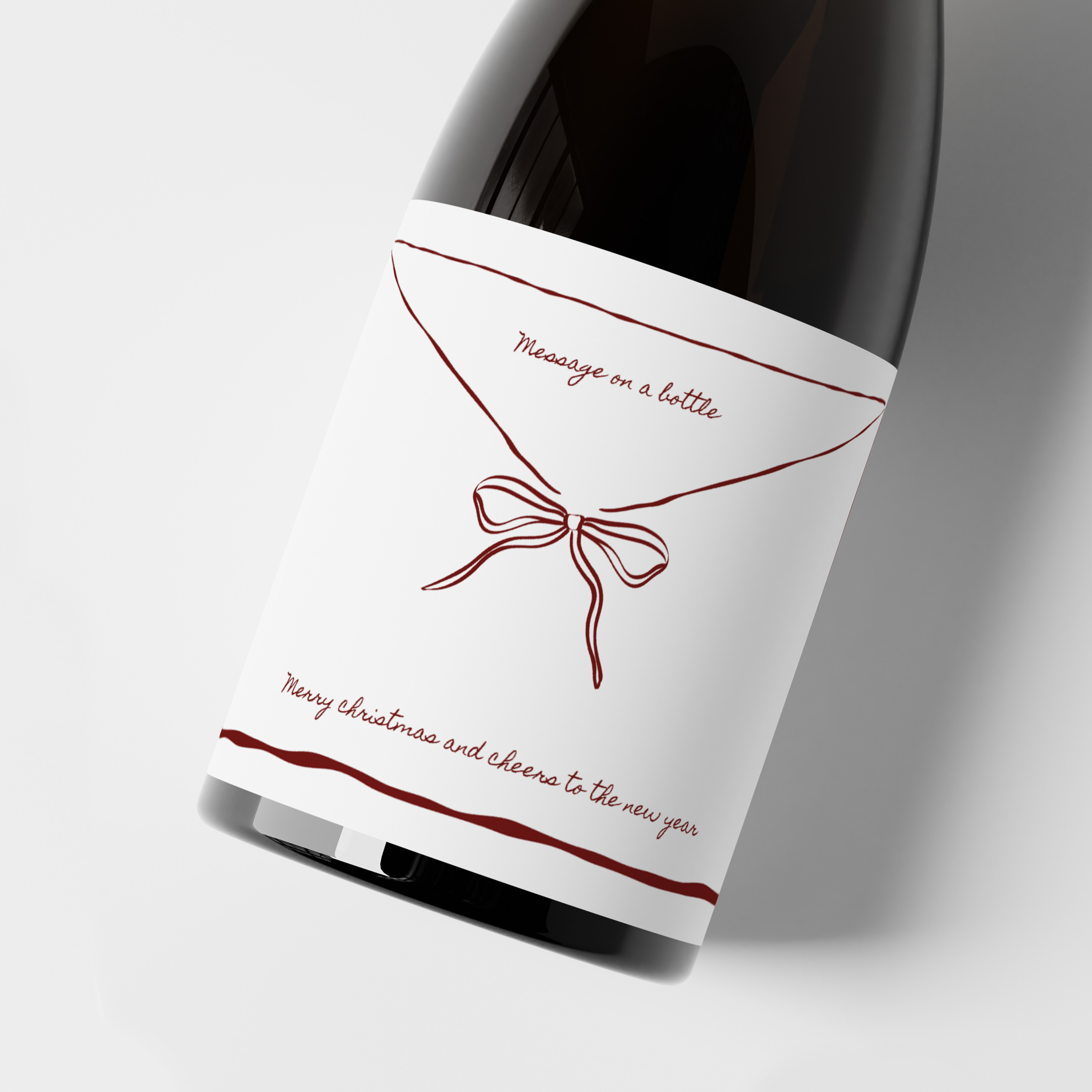 Flesetiket envelop message on a bottle - 5 stuks