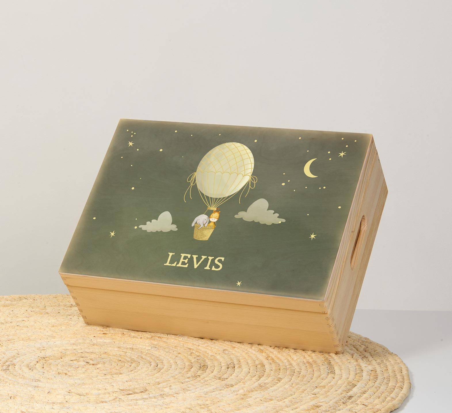 Memorybox winterliefde olifantje en giraf in luchtballon