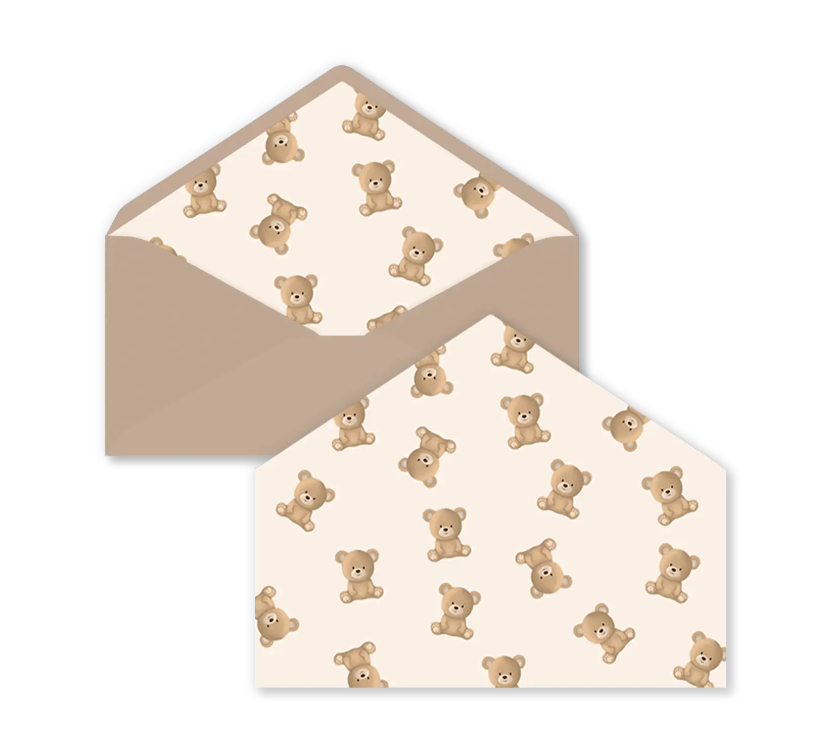 Envelop inlay met teddybeertjes voor 22 x 11 envelop