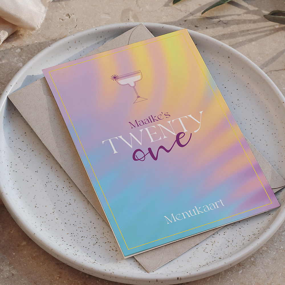 Menukaart pastel 21 diner