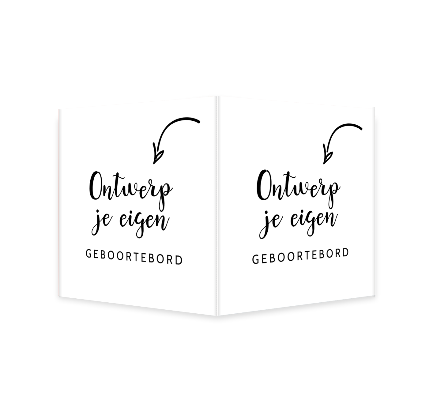 Vierkant geboortebord met eigen ontwerp