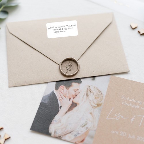 24 Adressaufkleber blanko mit abgerundeten Ecken in 60 x 30 mm