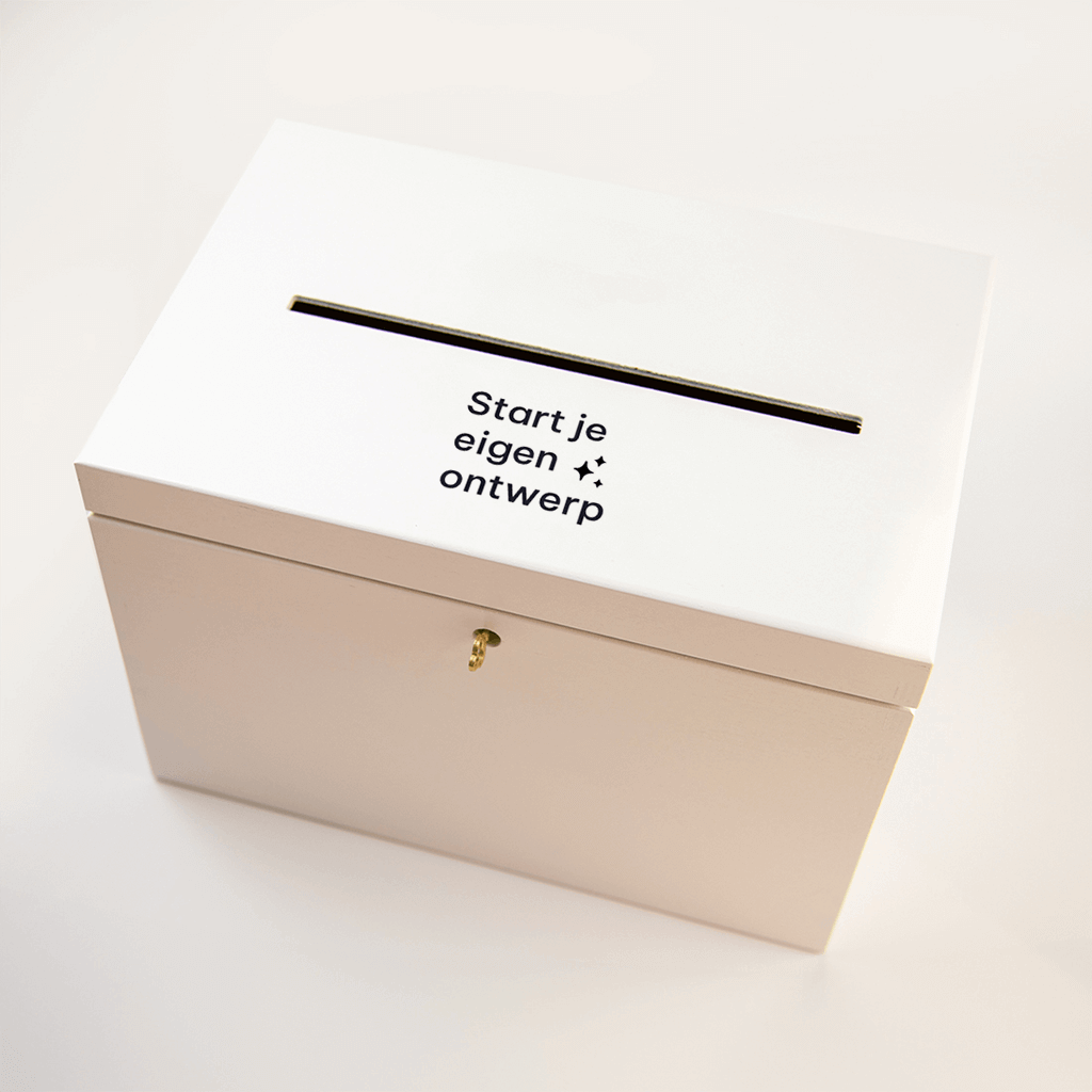 Enveloppendoos feest zelf maken wit hout