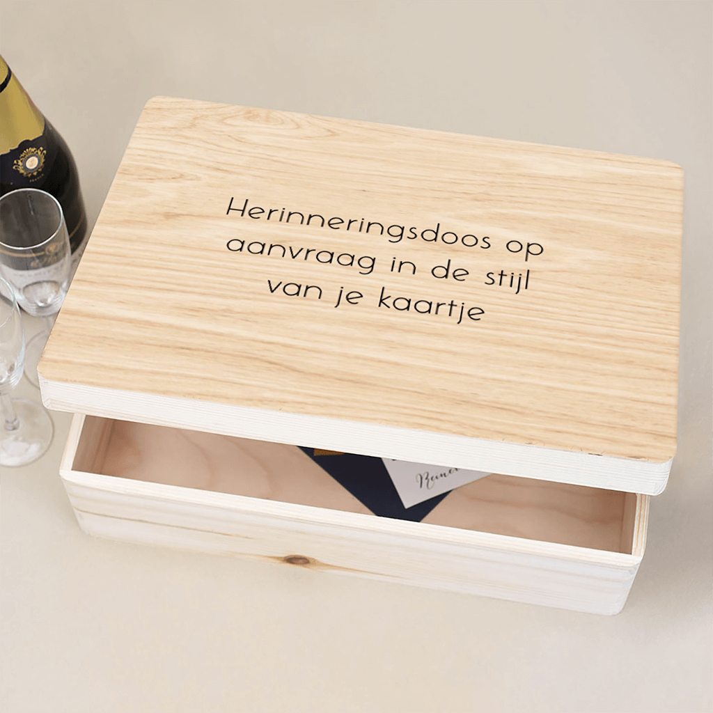 Houten bewaarkist op aanvraag