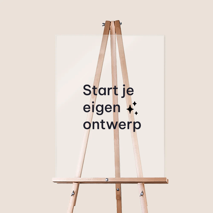 Welkomstbord feest acryl zelf maken staand