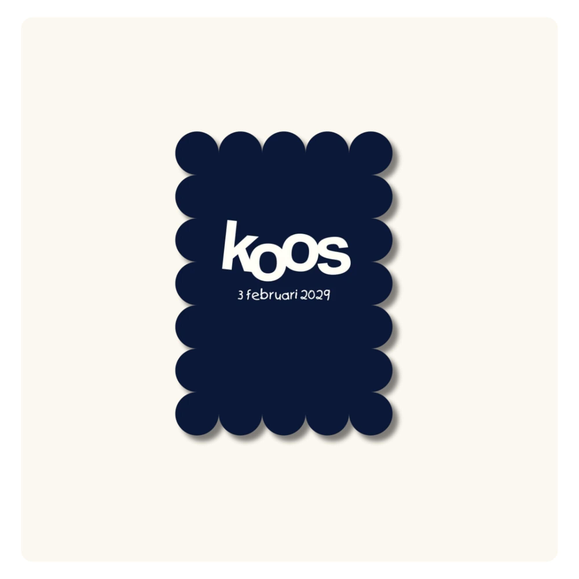 Geboortekaart | Bubbles Donkerblauw