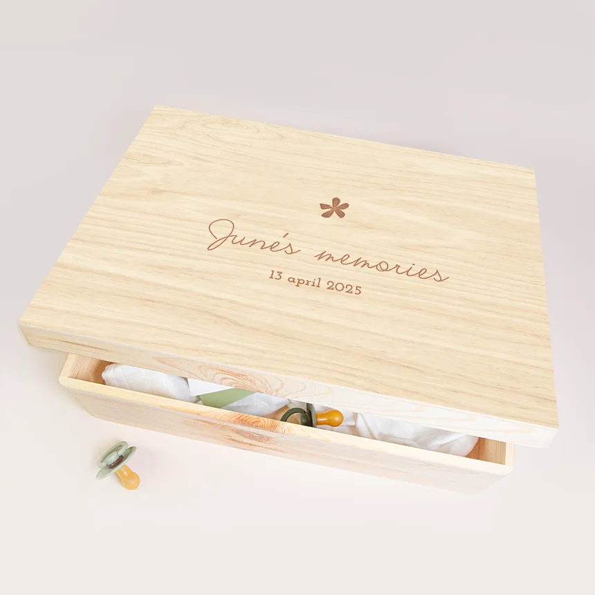 Memorybox meisje met bloemetje