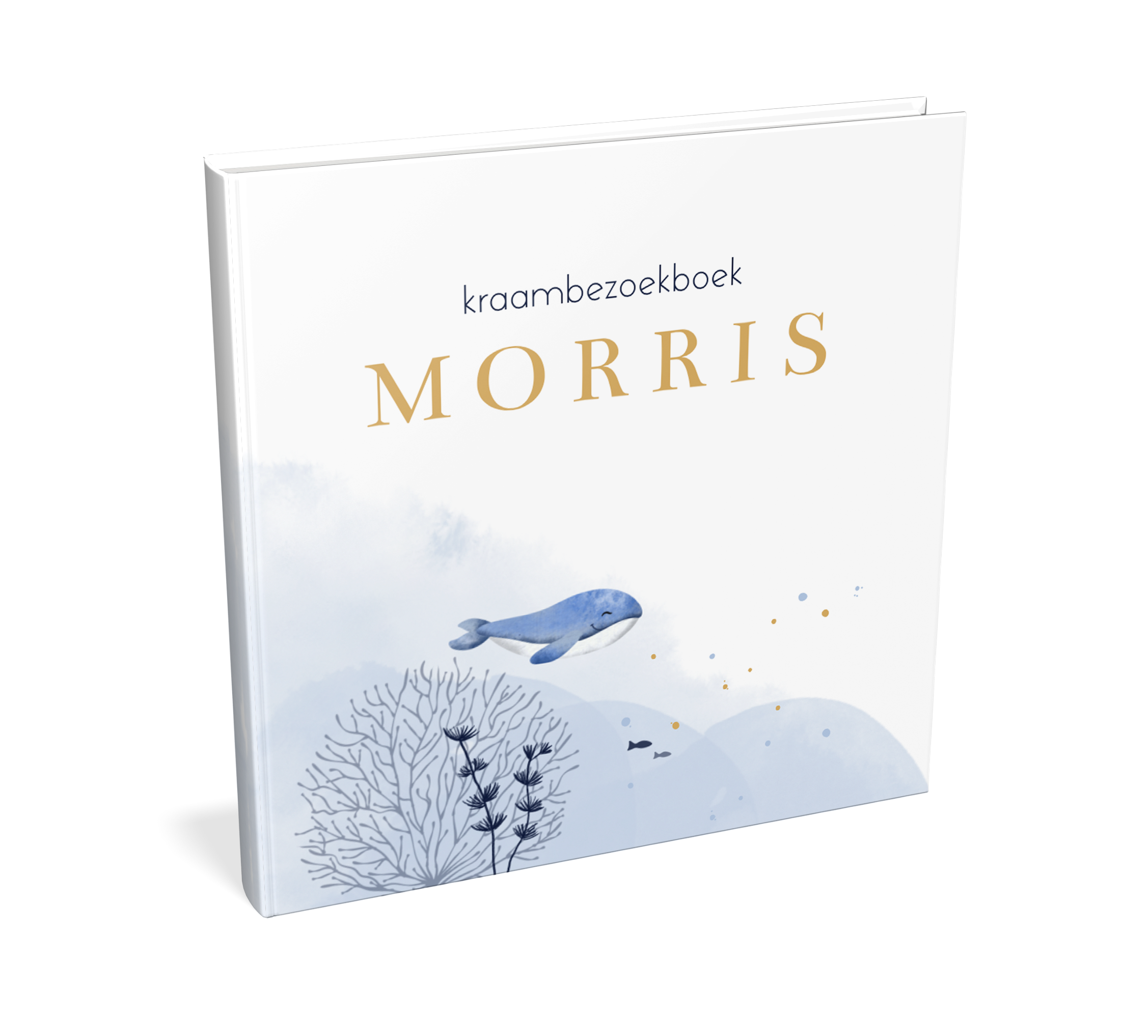 Watercolour kraambezoekboek met onderwaterwereld