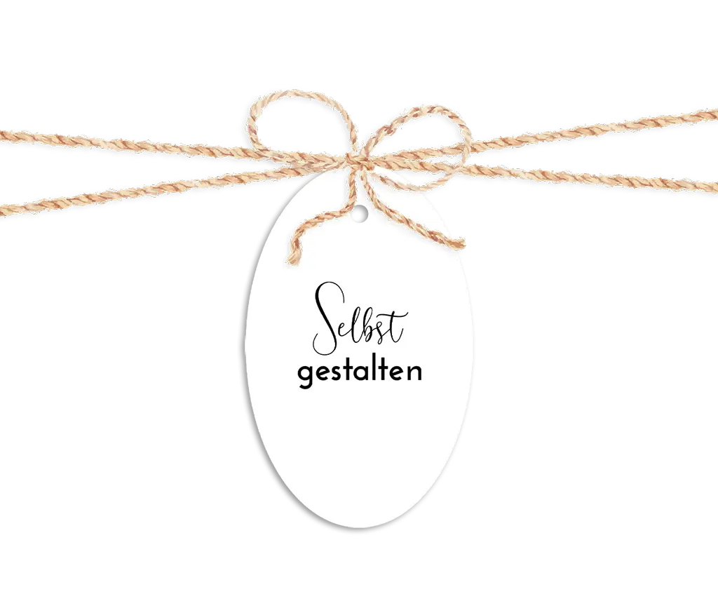Ovale Geschenkanhänger zum selbst gestalten