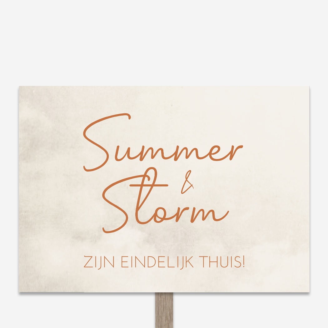 Welkomstbord Geboortebord Beige Tweeling Ziekenhuis