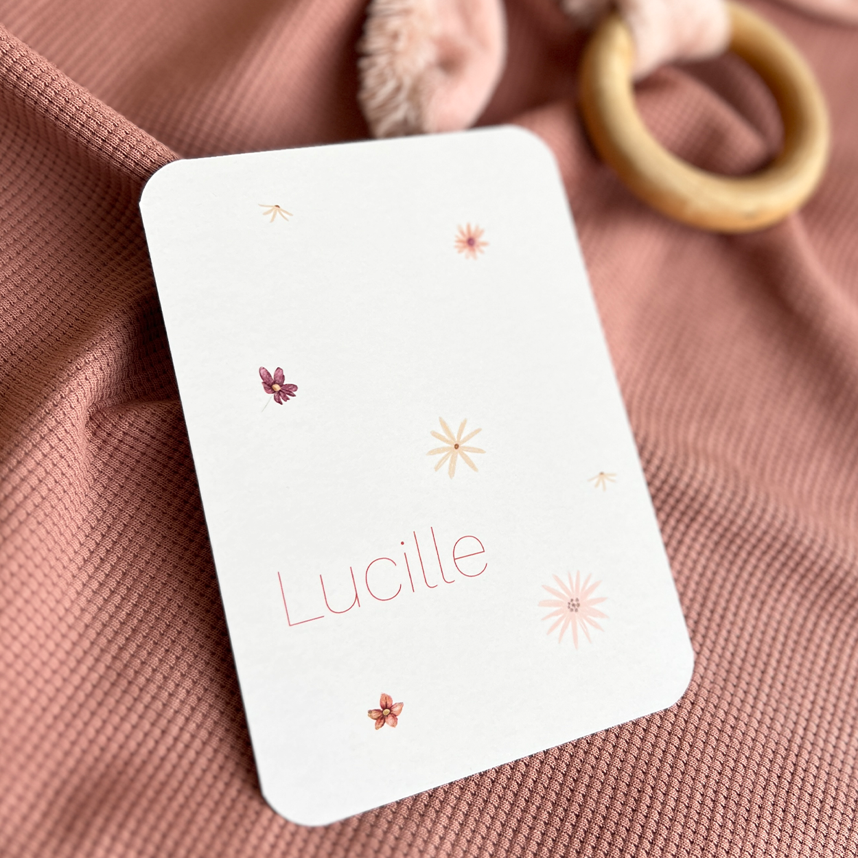 Geboortekaartje Meisje Watercolor Bloemen