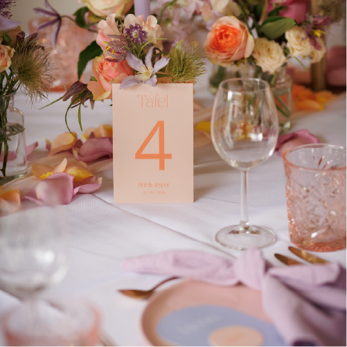 Tafelnummer peach