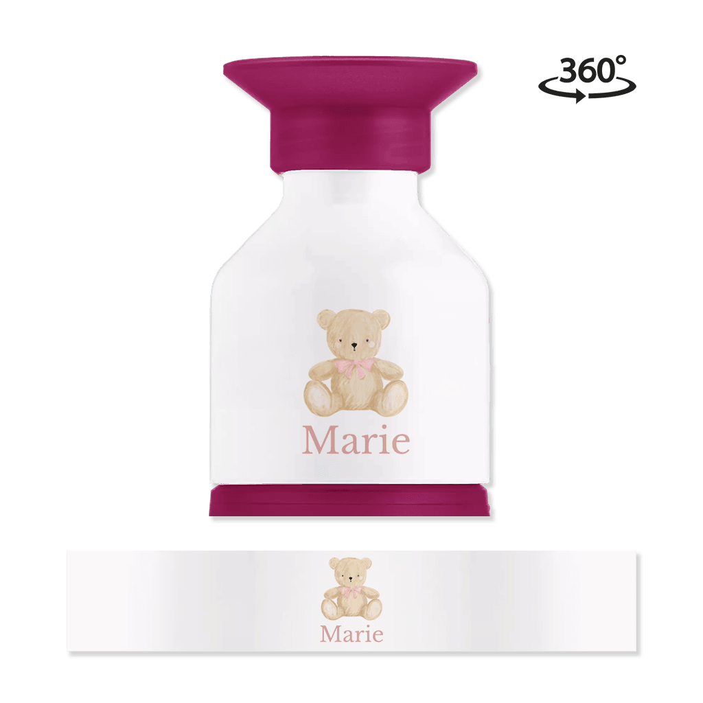  Personalisierte Wasserflasche mit Teddy und Namen