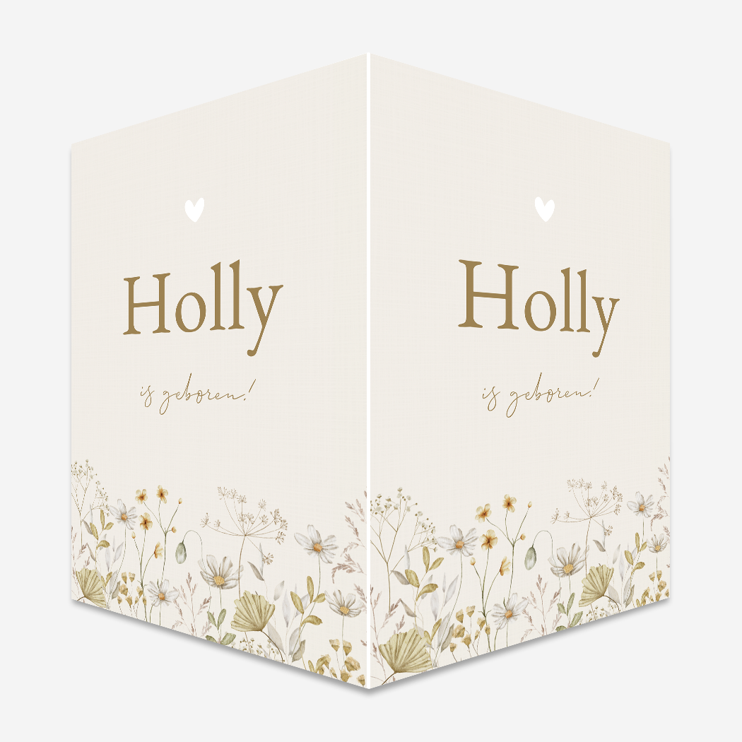 Geboortebord meisje bloemen