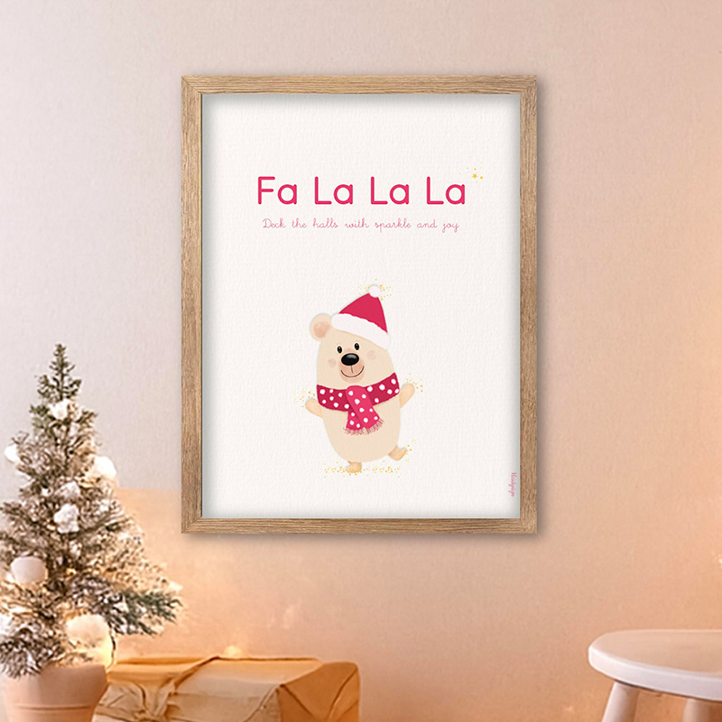 Poster • Fa La La La La – Beertje met Sjaal