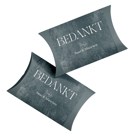 Bedankt doosje pillow doosje voor jullie bruiloftsgasten