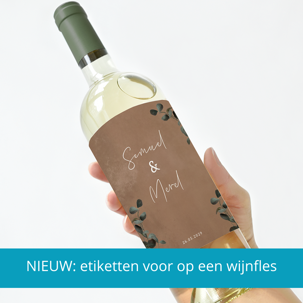 Nieuw etiketten voor op een wijnfles