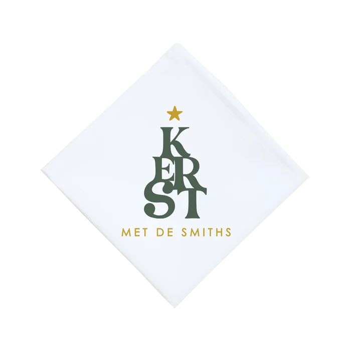 Feestelijke servet met naam