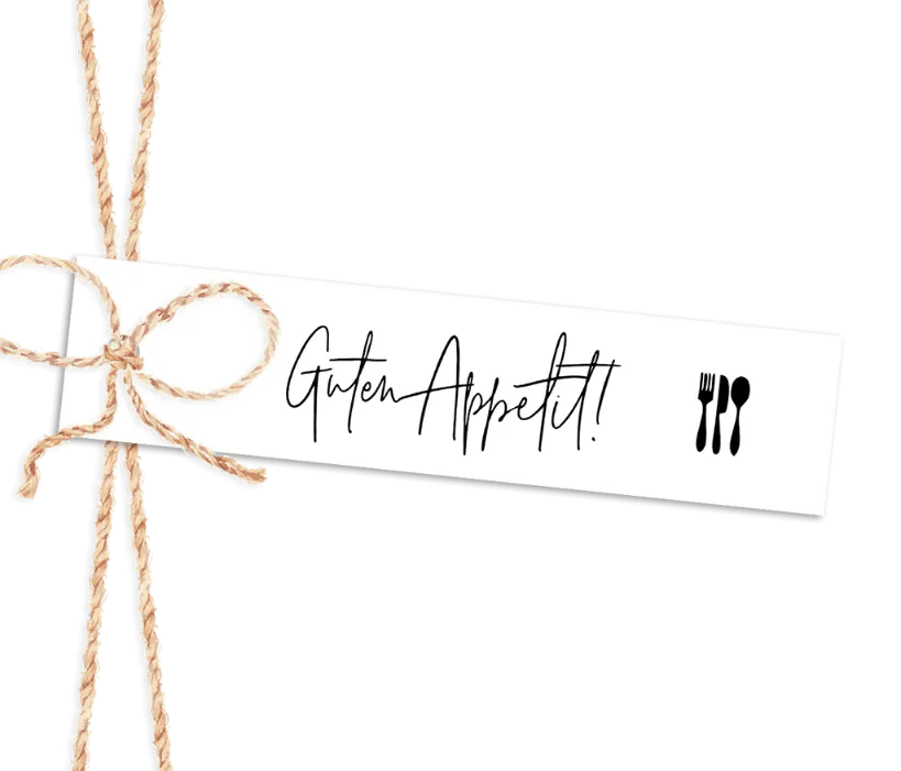 Hochzeits Besteckanhänger 85x20mm 16 Stück