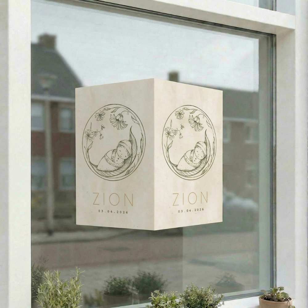 Raambord 40x60 baby op blaadje