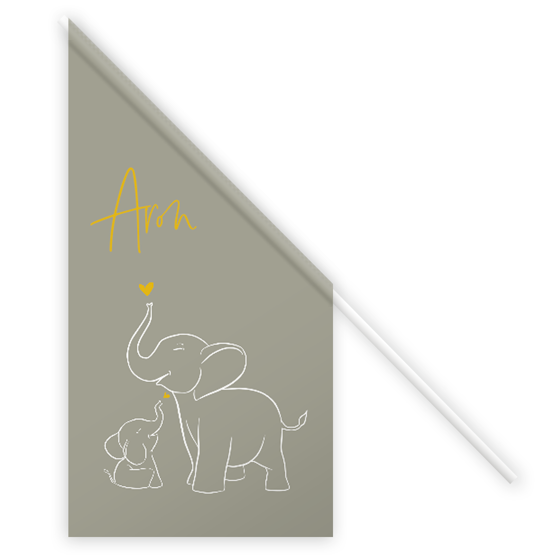 Geboortevlag met olifantjes