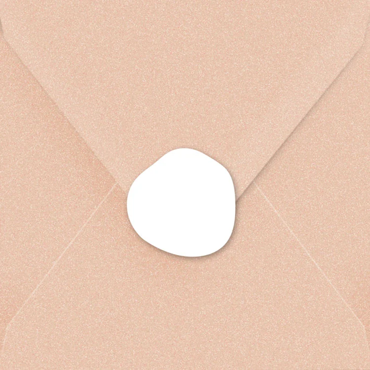 Sluitsticker trouwkaart zelf maken organische vorm