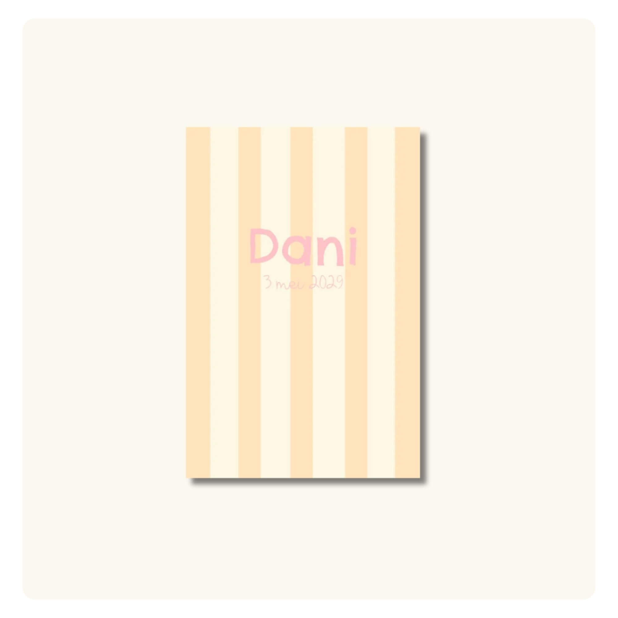 Geboortekaart | Streep Peachy